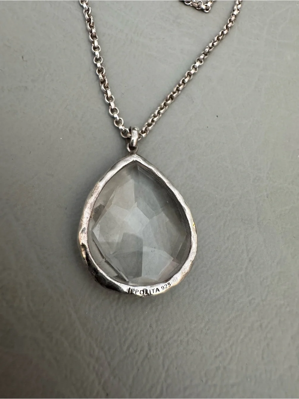 Ippolita Sterling Silver Teardrop Clear Quartz Pendant - Picture 5 of 8
